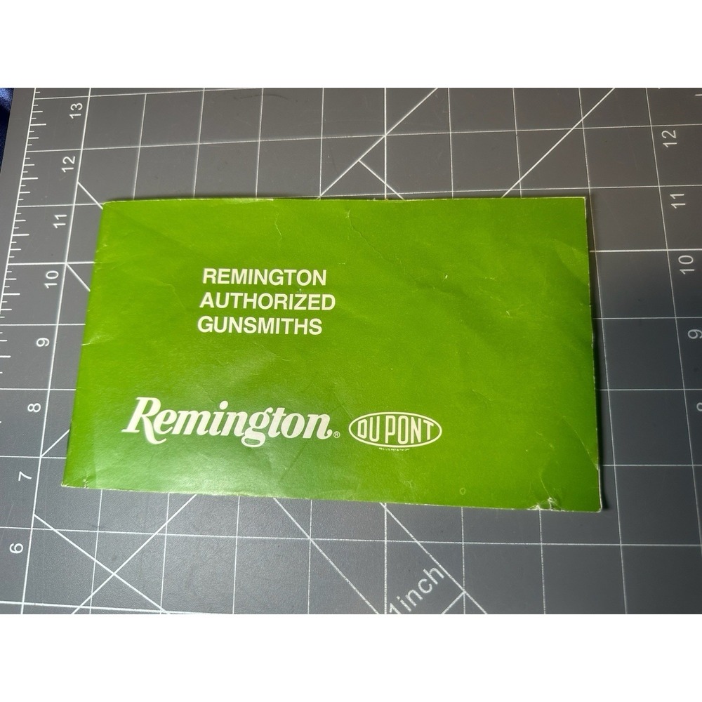 Remington - REMINGTON AUTHORIZED GUNSMITHS - booklet - Form RDR6860 Rev. 1088